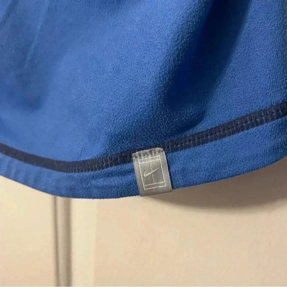 NIKE Women's Half Zip Blue Dri-Fit Running Athletic Hoodie Sweatshirt Size Small